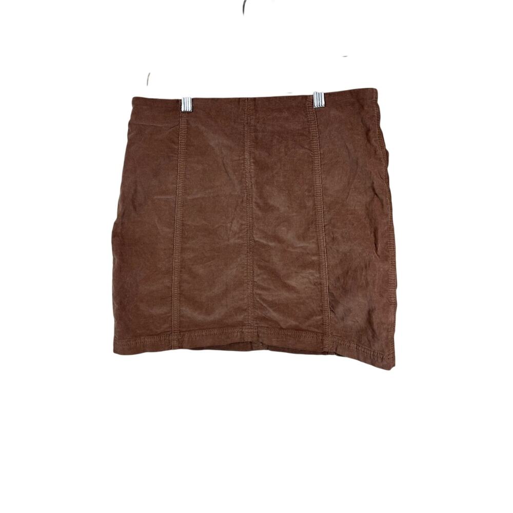 Free People Layla dark brown corduroy mini skirt women size 12